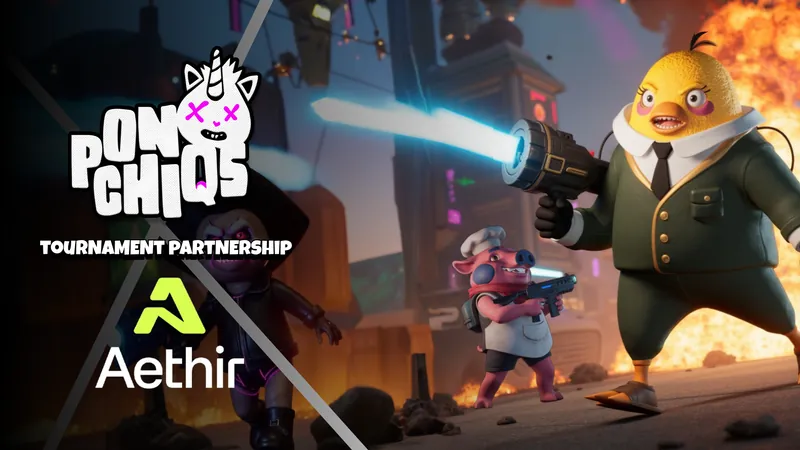 Aethir tournament partnership: the duck firing a laser